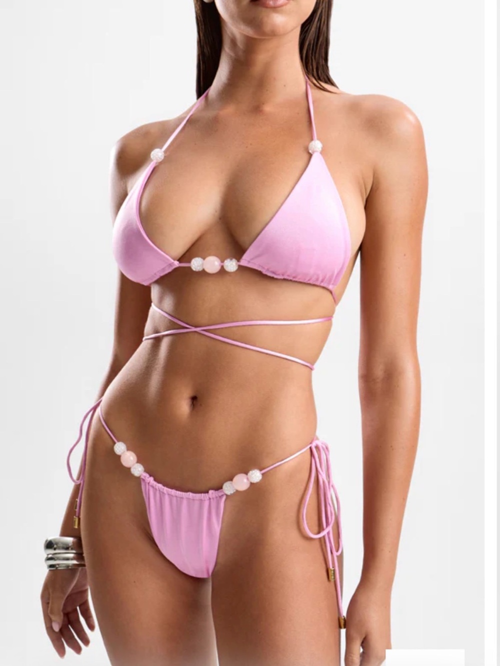 CIN CIN - LUMA STRING TOP - DAHLIA & ESSENCE STRING BOTTOM - DAHLIA.